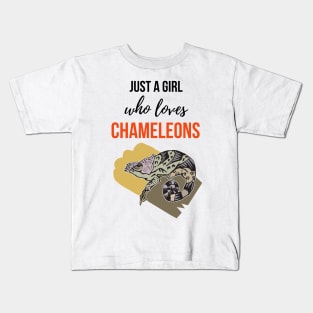 Just A Girl Who Loves Chameleons Kids T-Shirt